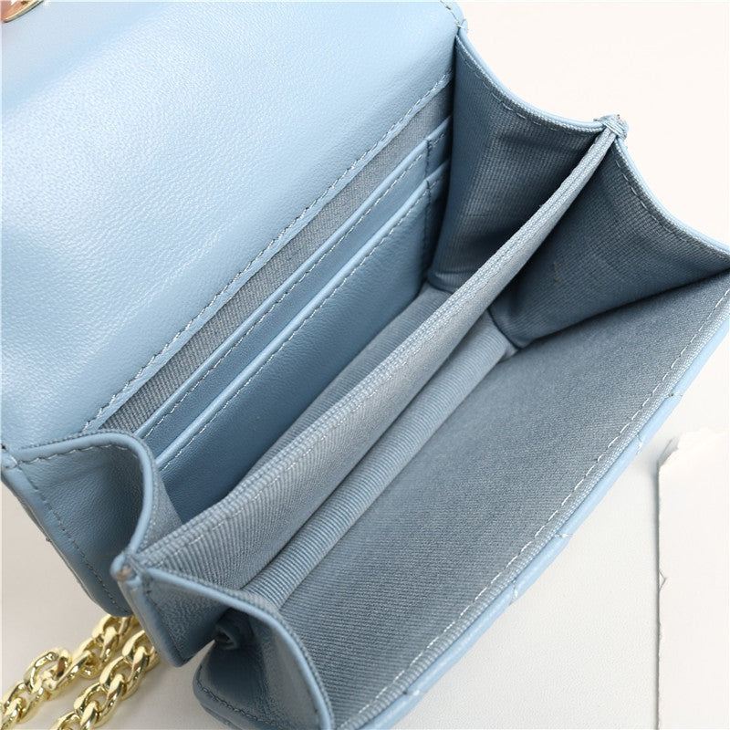 Quilted Mini Leather Top Handle Bag