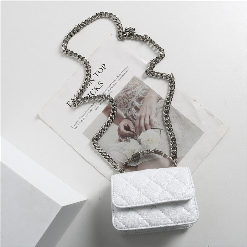 Quilted Mini Leather Top Handle Bag