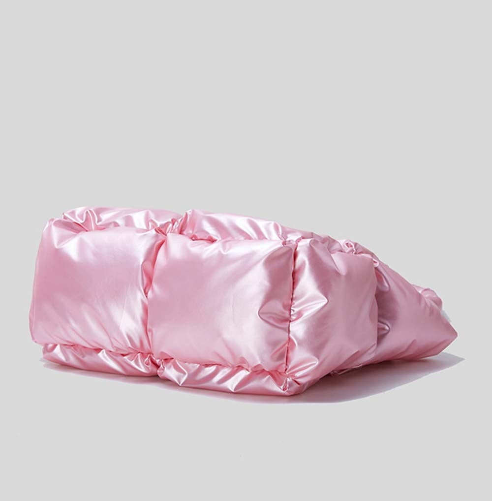 Quilted Nylon Large Padded Tote Bag