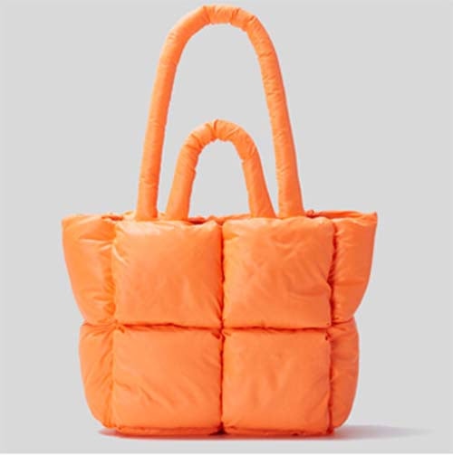 Quilted Nylon Large Padded Tote Bag