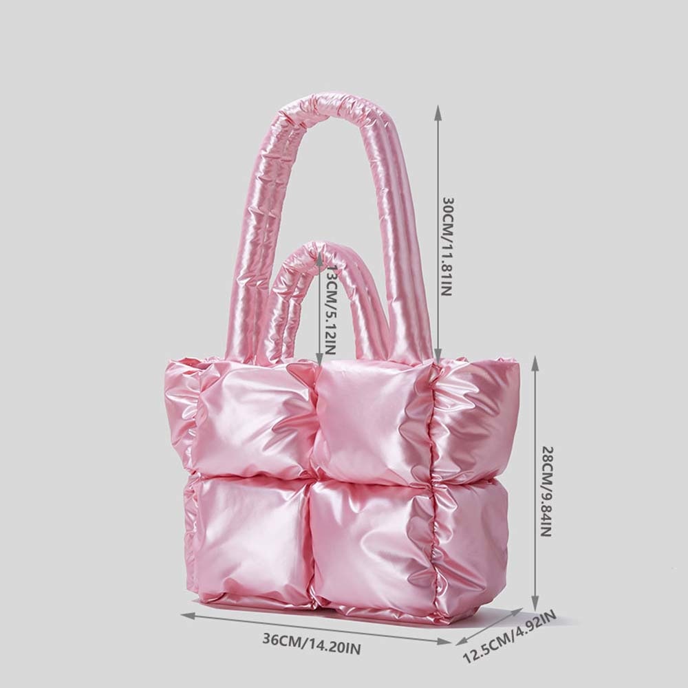 Quilted Nylon Large Padded Tote Bag