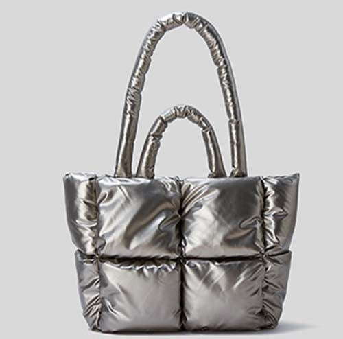 Quilted Nylon Large Padded Tote Bag