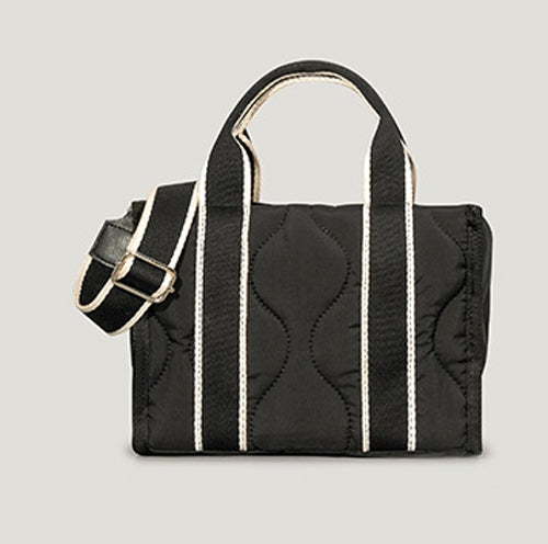 Quilted Puffer Bowler Bag