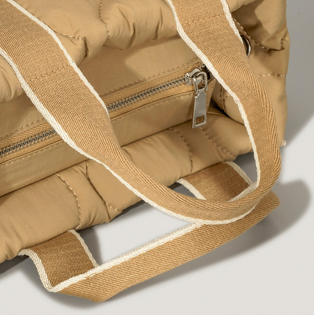 Quilted Puffer Bowler Bag