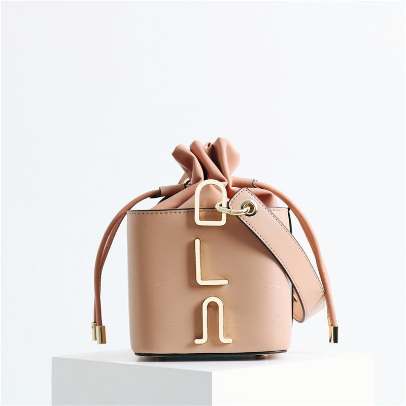 Small Leather Bucket Bag