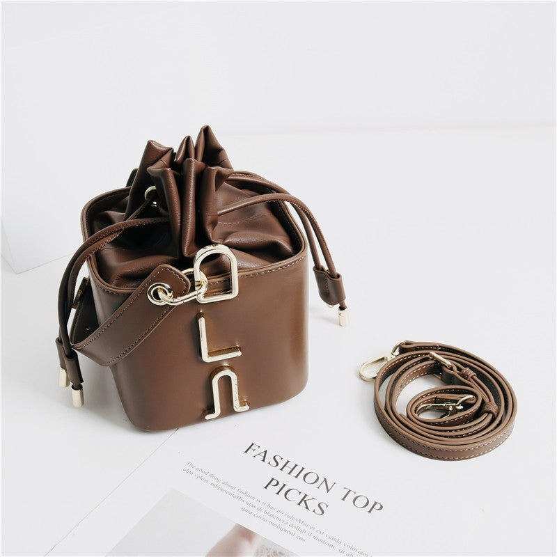Small Leather Bucket Bag