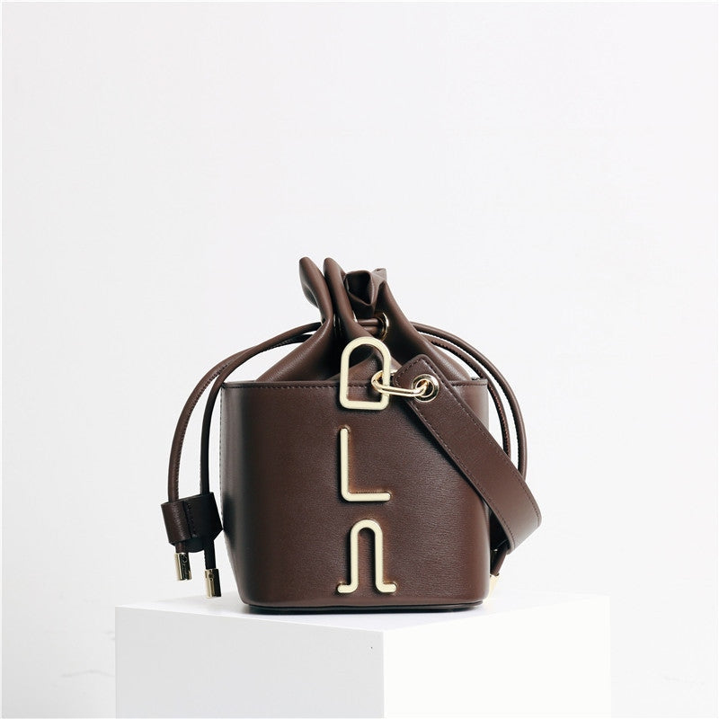 Small Leather Bucket Bag