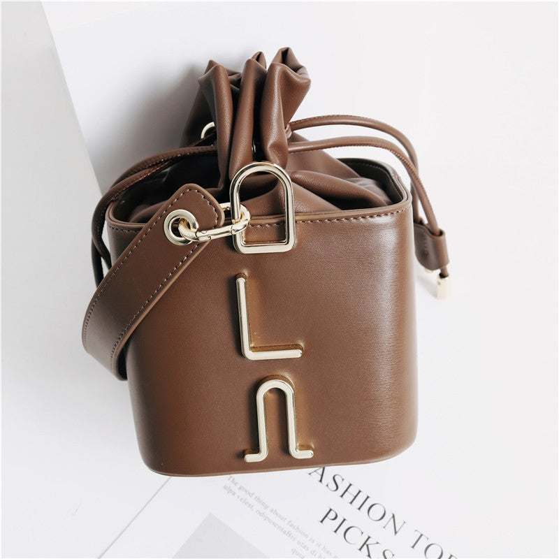 Small Leather Bucket Bag
