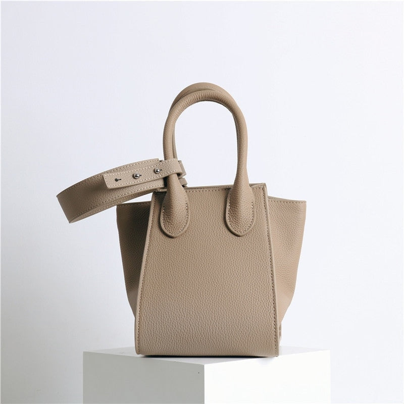 Small Leather Bucket Bag