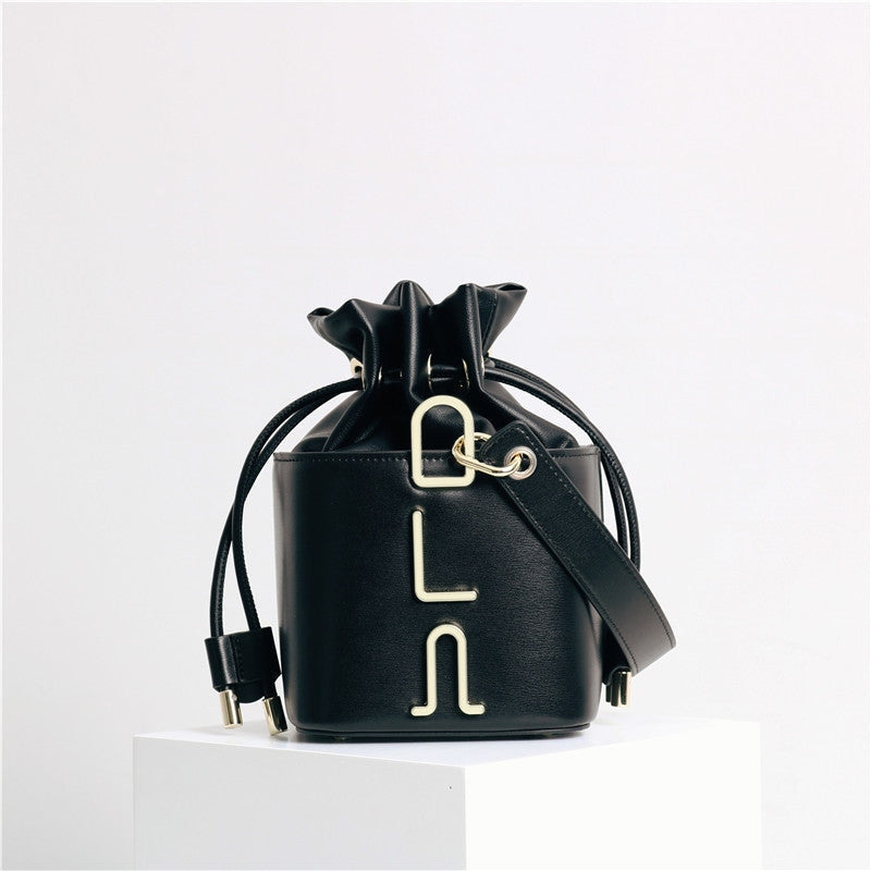 Small Leather Bucket Bag