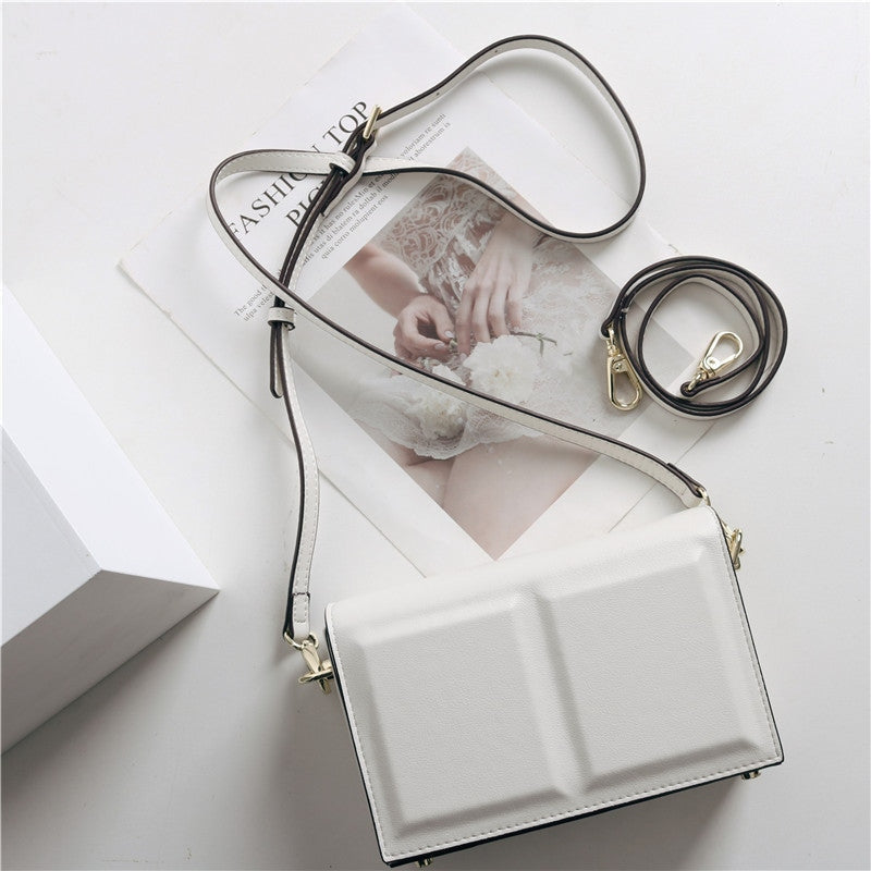 Square Crossbody Bag Leather Satchel Purse