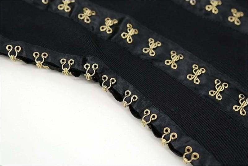 Winnal Black sleeveless bandage dress With Knot Detailing