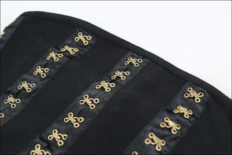 Winnal Black sleeveless bandage dress With Knot Detailing