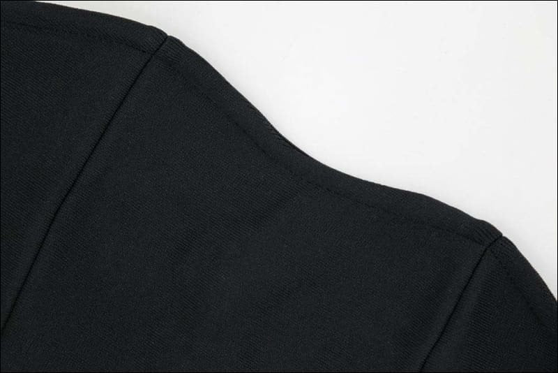 Winnal Black V neck Crisscross Off Shoulder Bodycon Dress