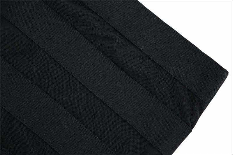 Winnal Black V neck Crisscross Off Shoulder Bodycon Dress