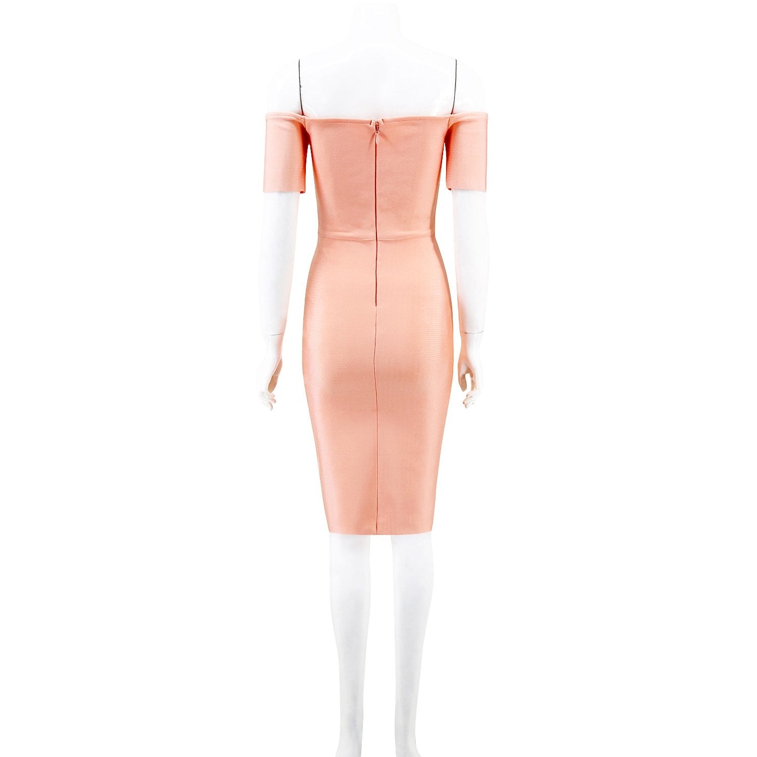 Winnal Classic Off the Shoulder Midi Bandage Dress