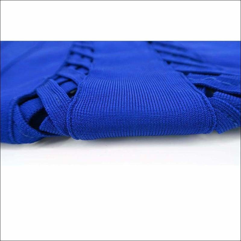 Winnal Electro Blue Sleeveless Bodice And Hips Mermaid Maxi Dress