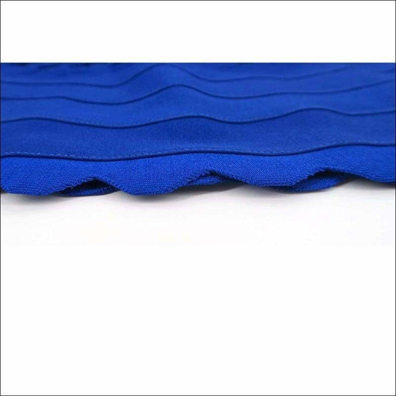 Winnal Electro Blue Sleeveless Bodice And Hips Mermaid Maxi Dress