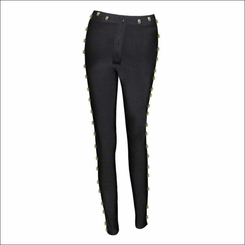 Winnal New Fashion Women Casual Bandage Skinny Pants High Waist Stretch Pencil Trousers