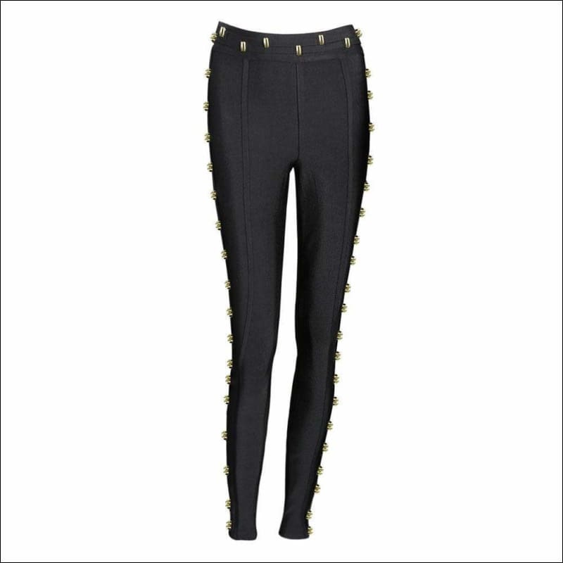 Winnal New Fashion Women Casual Bandage Skinny Pants High Waist Stretch Pencil Trousers
