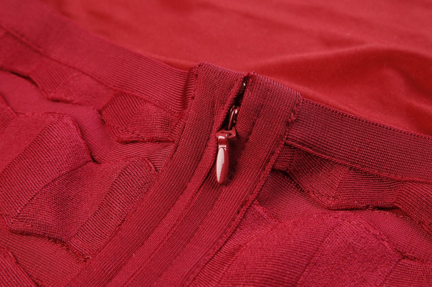 Winnal Red Halter Jacquard hollow Bodycon Long Dress
