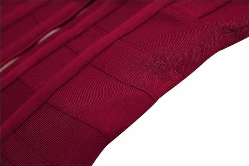 Winnal Rust Double Strap Bandage Midi Dress