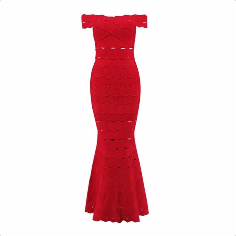 Winnal Sexy Party Dresses Off Shoulder Strapless Straps Cross Wave Bandage Dress Bodycon Fashion Night Clubwear