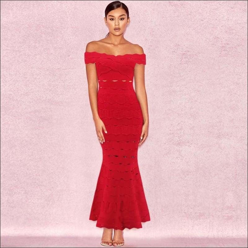 Winnal Sexy Party Dresses Off Shoulder Strapless Straps Cross Wave Bandage Dress Bodycon Fashion Night Clubwear