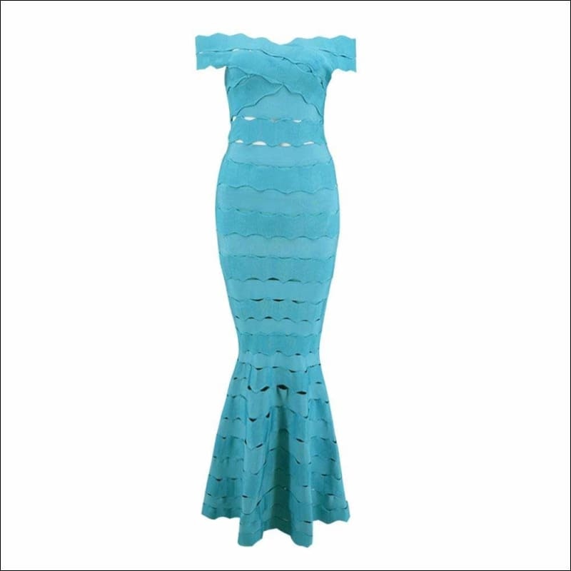 Winnal Sexy Party Dresses Off Shoulder Strapless Straps Cross Wave Bandage Dress Bodycon Fashion Night Clubwear