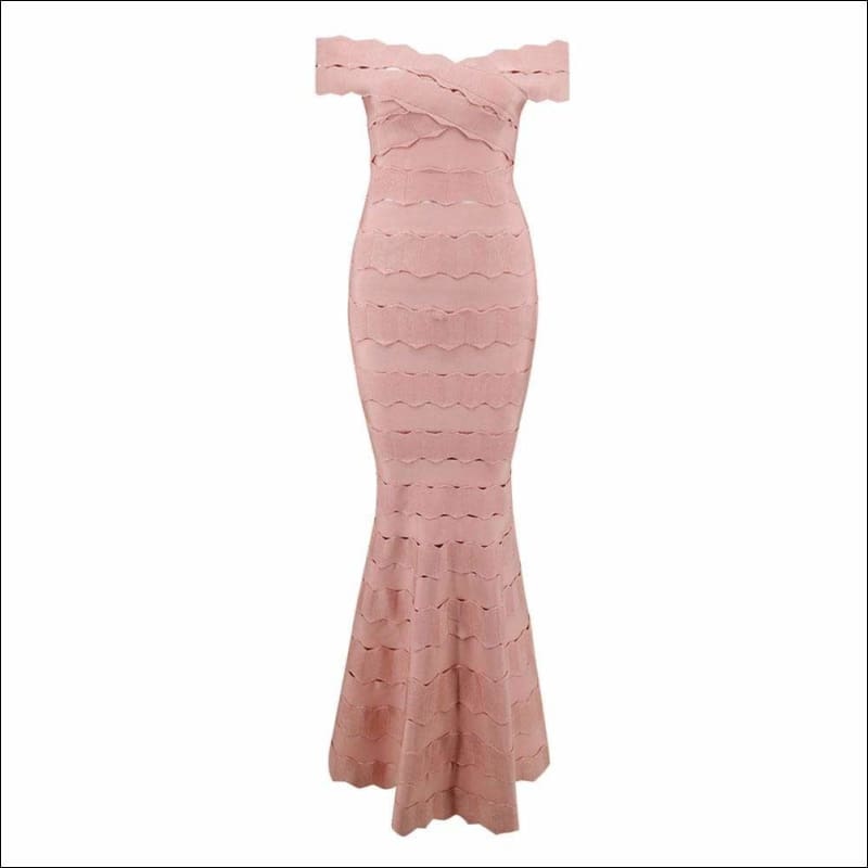 Winnal Sexy Party Dresses Off Shoulder Strapless Straps Cross Wave Bandage Dress Bodycon Fashion Night Clubwear