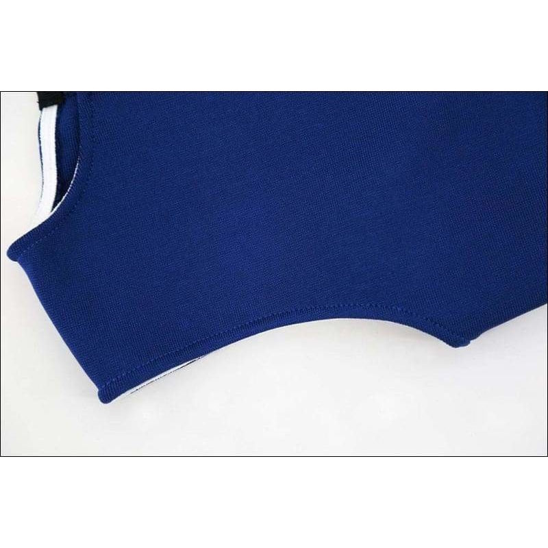 Winnal Sexy Sleeveless Round Neck Color Block Bodycon Dress For Women