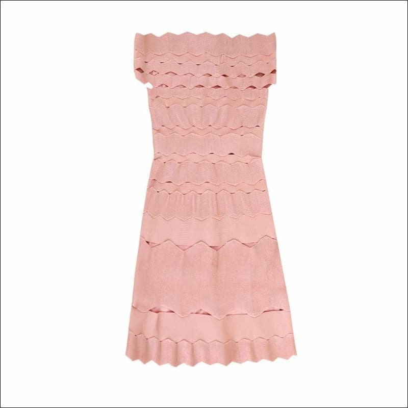 Winnal Sexy Weave Hollow Out Bandage Bodycon dress
