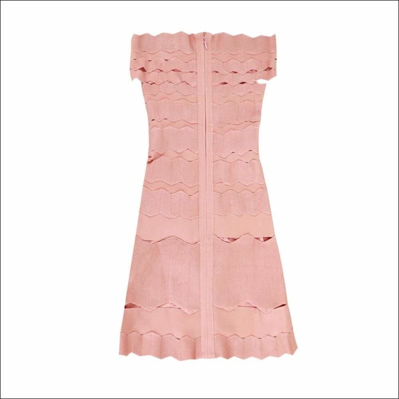 Winnal Sexy Weave Hollow Out Bandage Bodycon dress