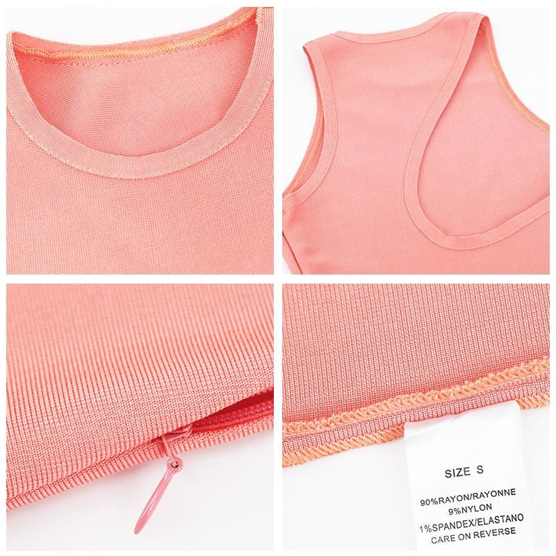 Winnal Sexy Women Pink Bandage Dress Halter Midi Bodycon Rayon