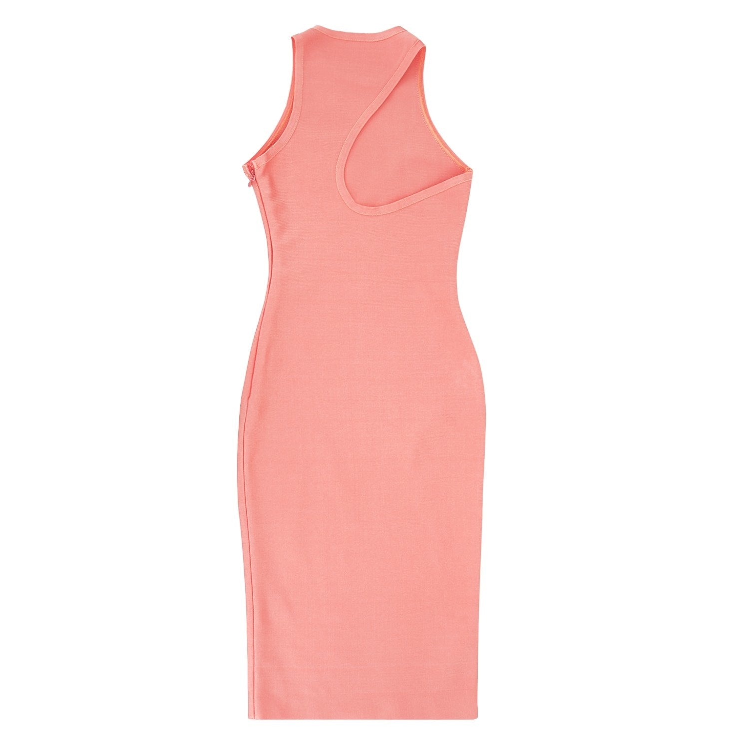 Winnal Sexy Women Pink Bandage Dress Halter Midi Bodycon Rayon