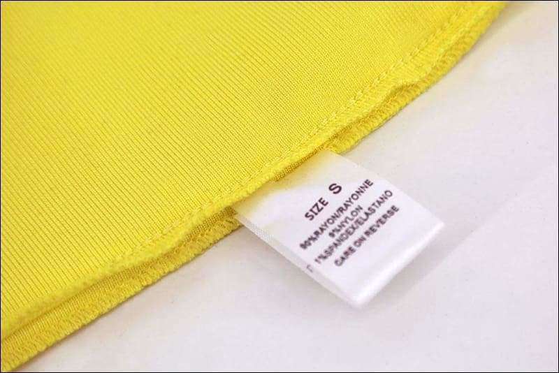 Winnal Sleeveless V-Neck Bright Yellow Long Bodycon Dress