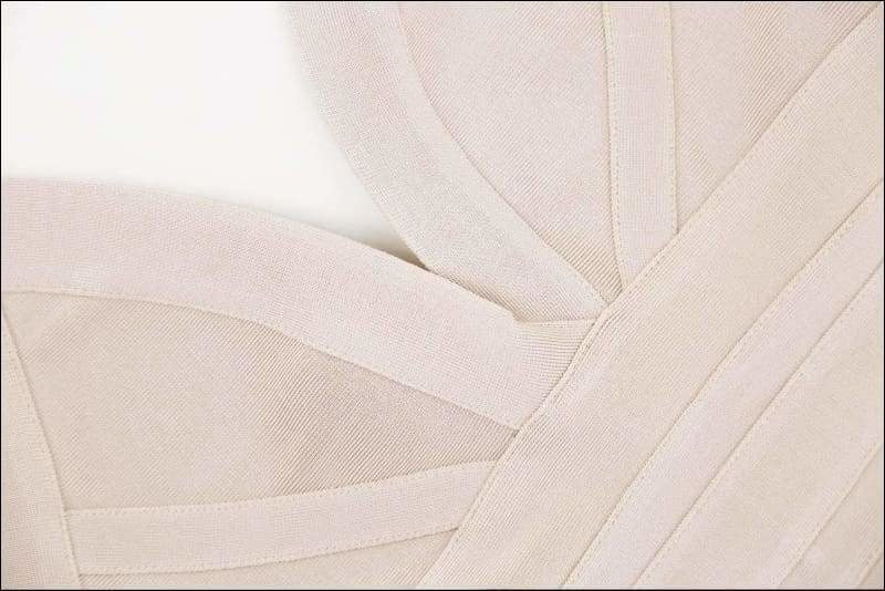 Winnal Sleeveless V Neck Halter Bandage Dress