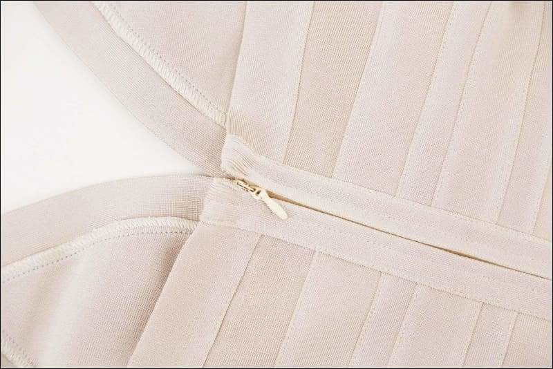 Winnal Sleeveless V Neck Halter Bandage Dress