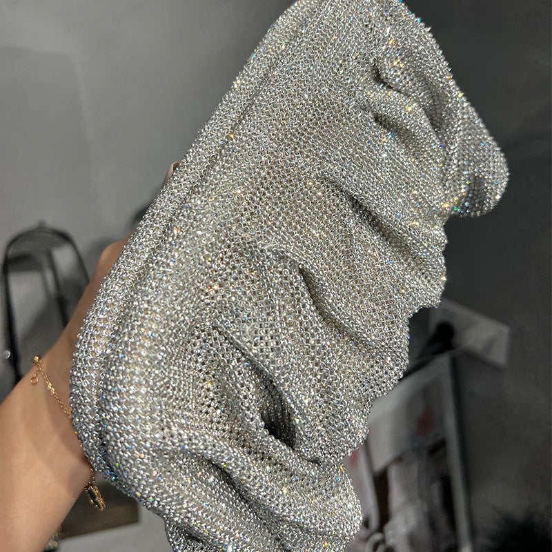 Winnal Fashion Slouchy Crystal - Embellished Clutch