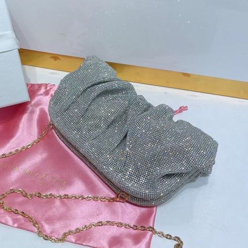 Winnal Fashion Slouchy Crystal - Embellished Clutch