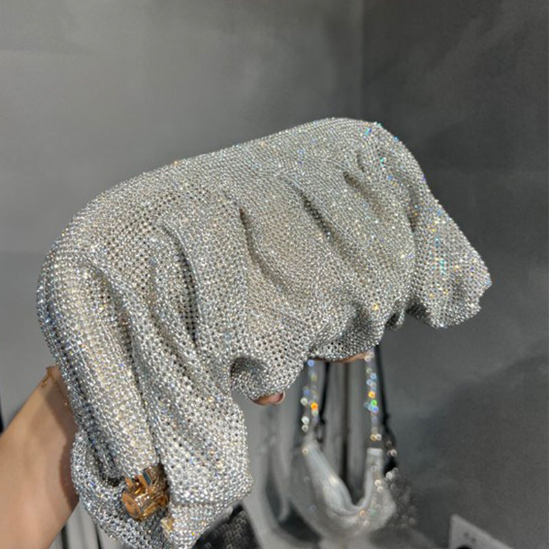 Winnal Fashion Slouchy Crystal - Embellished Clutch