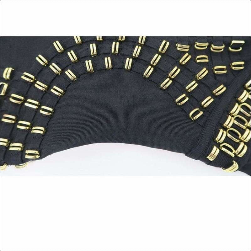 Winnal Studded Bandage Dress - Black