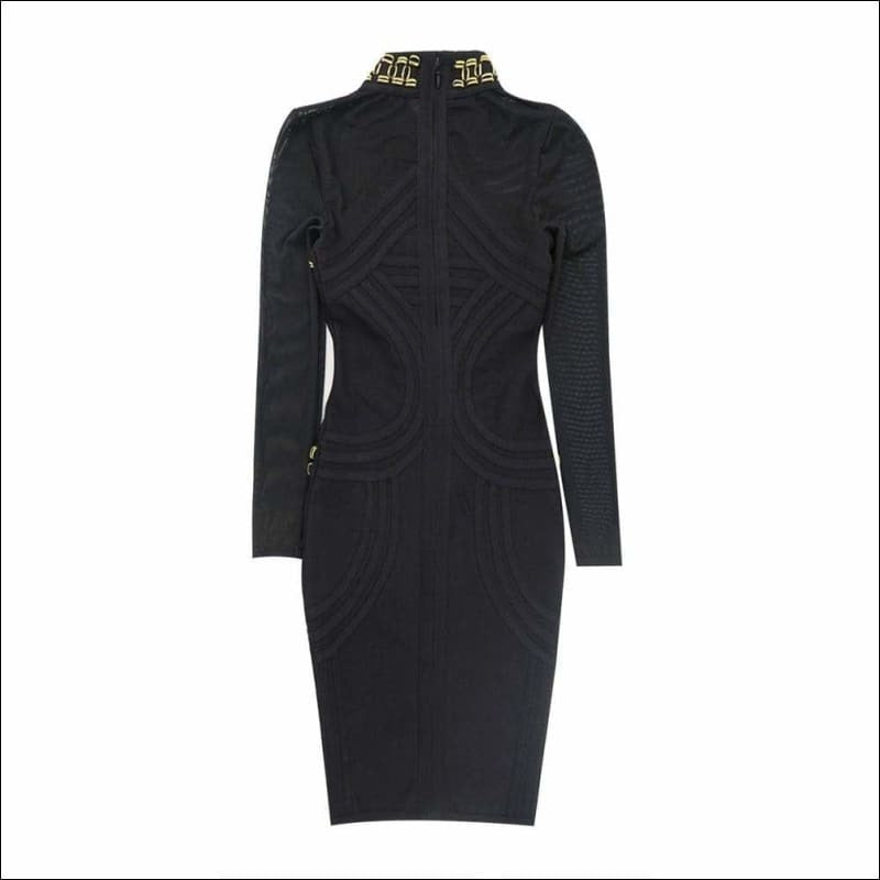 Winnal Studded Bandage Dress - Black