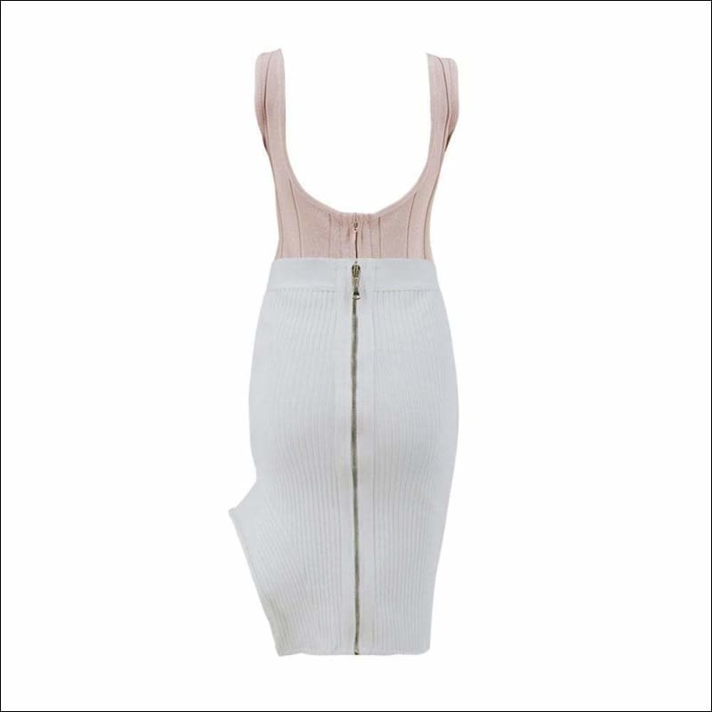 Winnal White Knee-length Bandage Pencil Skirt | bodycon skirts