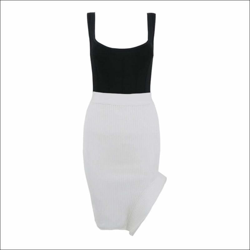 Winnal White Knee-length Bandage Pencil Skirt | bodycon skirts