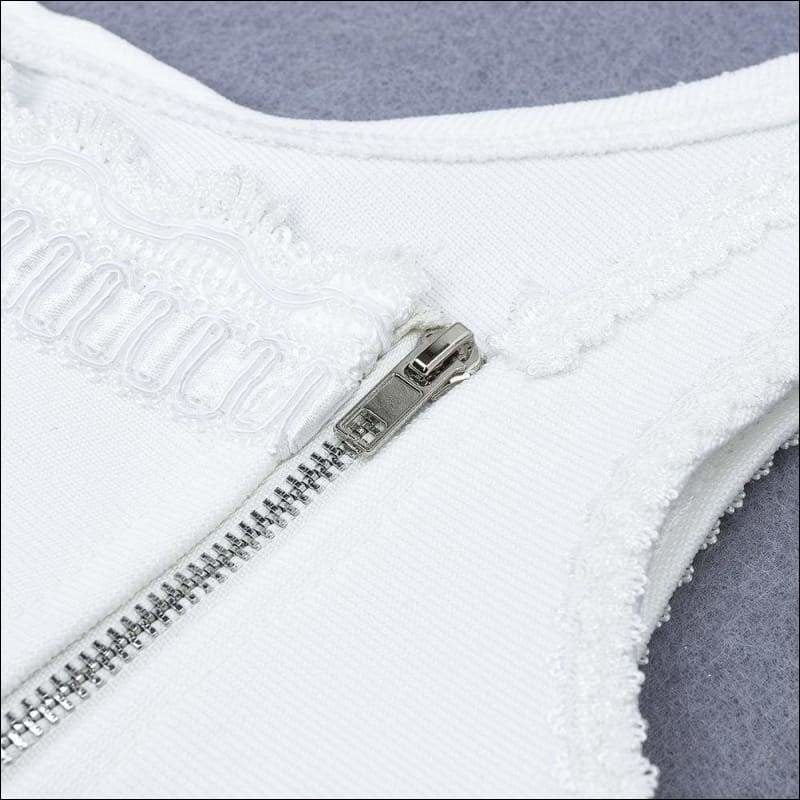 Winnal White Sleeveless Bodycone Backless Long Bandage Skirt Evening Dress