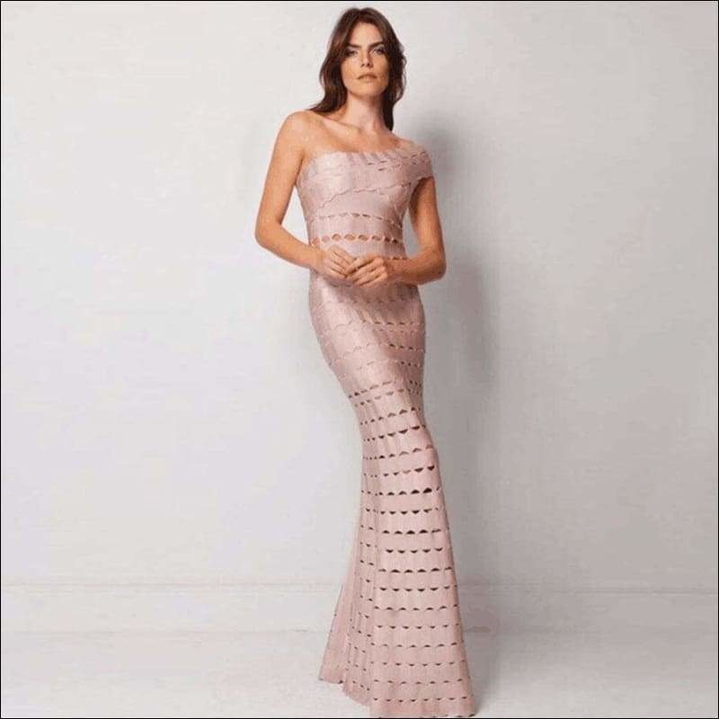 Winnal Women One Shoulder Sleeveless Ruffled Ruched Hollow Cut-Out Bandage Bodycon Dress Mermaid skirt