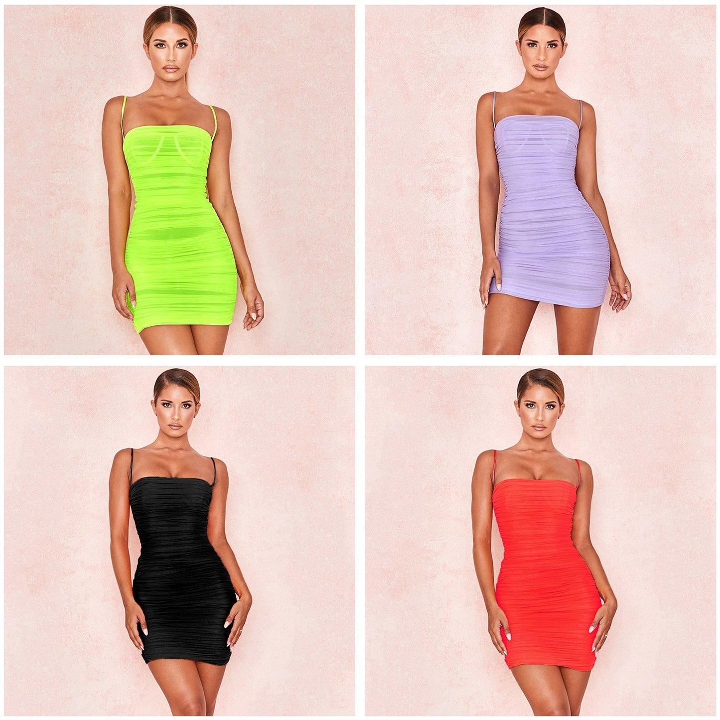 Winnal Women Strappy Mermaid Hollow Out Bodycon Evening Bandage Dress