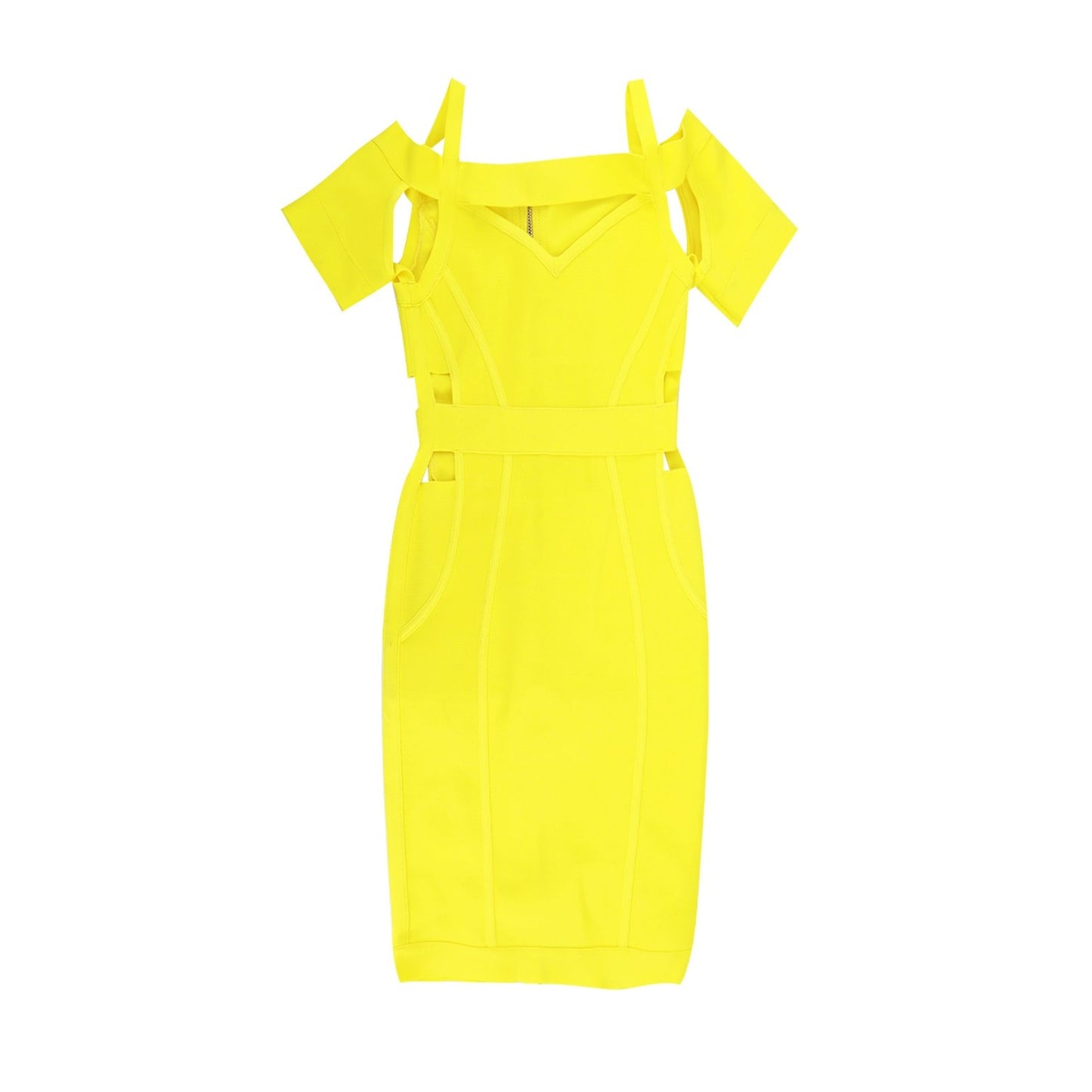 Winnal Womens Bandage Dress Sexy Hollow Out Bodycon Mini Club Night