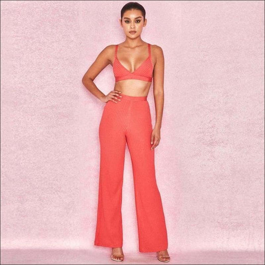 Winnal Women’s Coral Bandage 2 Piece-Bandage Sets